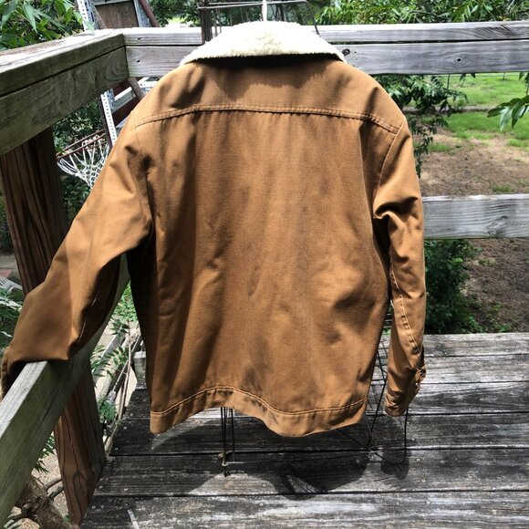 Vintage Dickies Light Brown Jacket, Sherpa-Lined, Size Large - Picture 2 of 12
